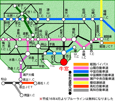 福岡屋旅館広域地図